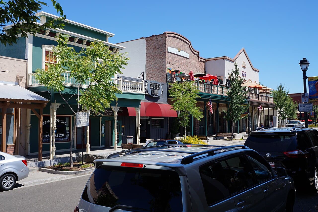 Sutter Street in historic Folsom, photographed in 2015.
