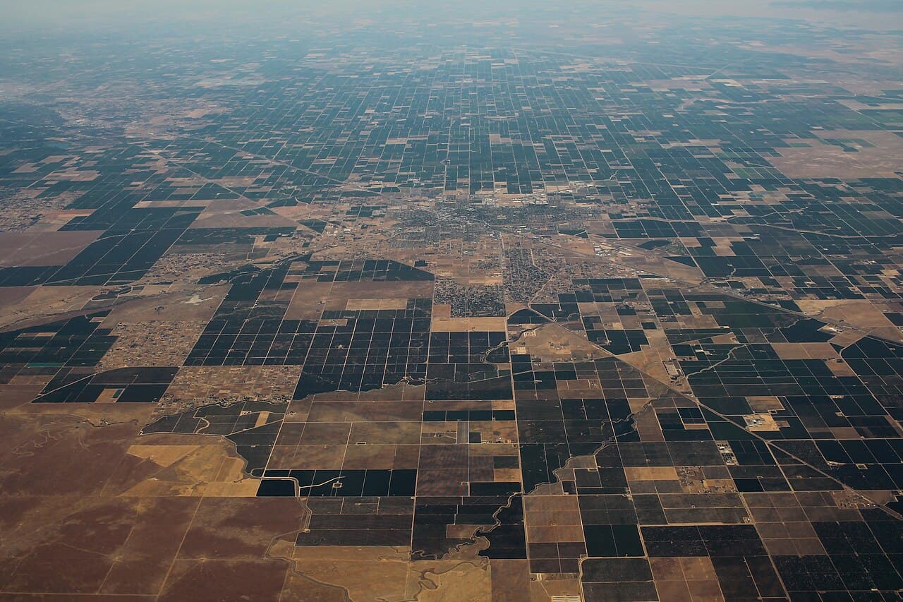 An aerial view of Madera, photographed in 2015.