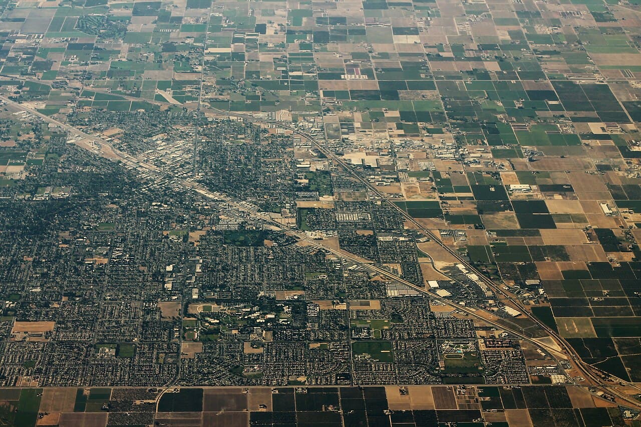 An aerial view of Turlock.