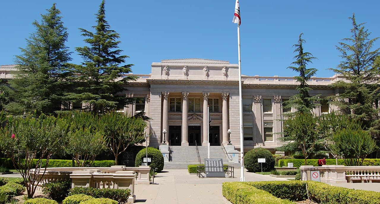 The historic Yolo County Courthouse in Woodland.